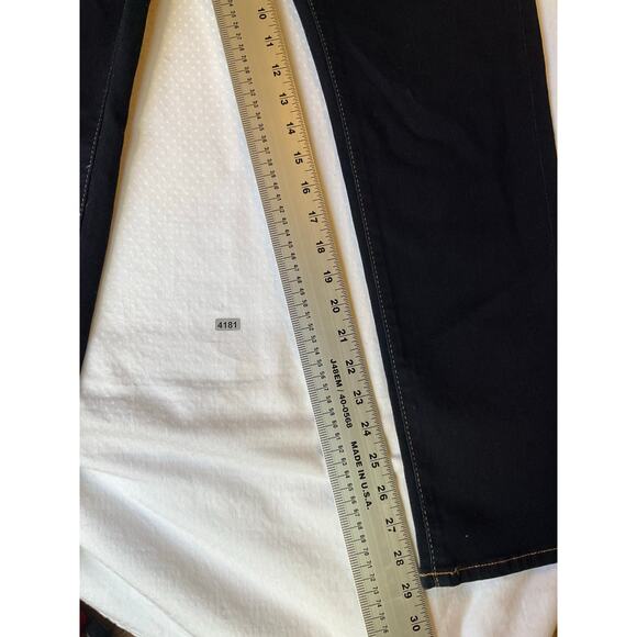 Ana Women Skinny Jeans size 12 US Dark Blue Mid Rise Stretch Boot Cut - Picture 4 of 11